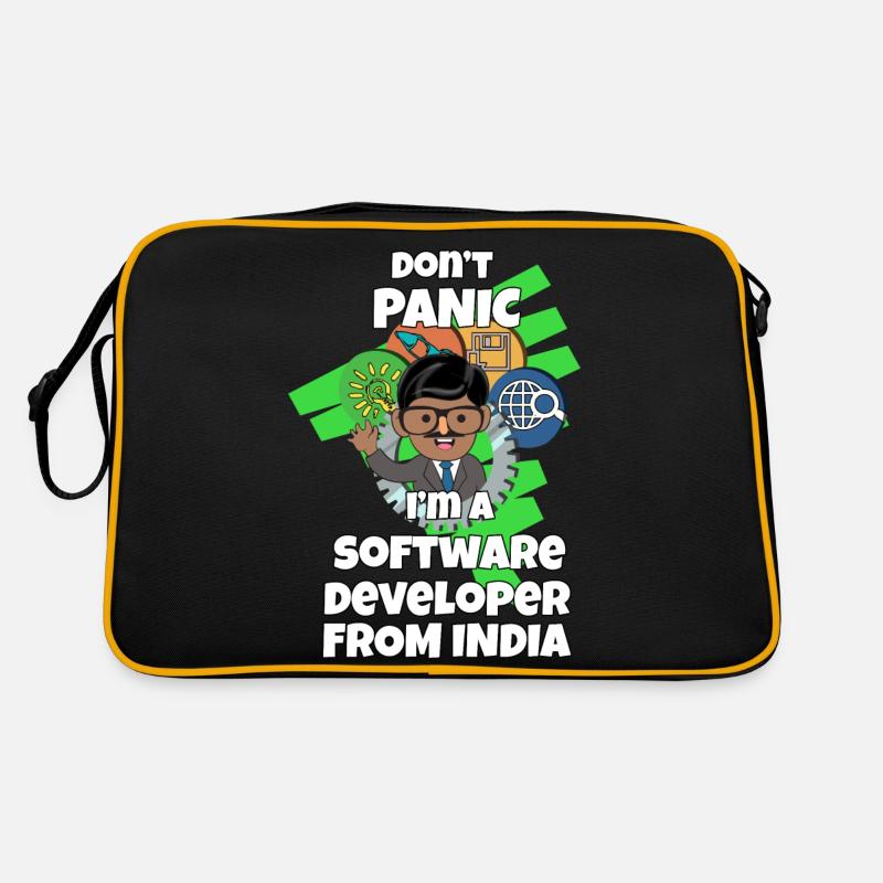 Indien Inder Entwickler Software Code I Geschenk Retro Tasche