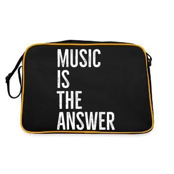 Music is The Answer - Retro Bag - black/gold - Back
