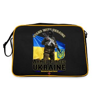 Stand with Ukraine - ukraine armed forces - Sac Retro - noir/or - Dos