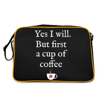 But first coffee - Retro Bag - black/gold - Back