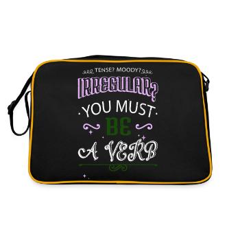 school writing awesome cool statement write blog - Retro Bag - black/gold - Back