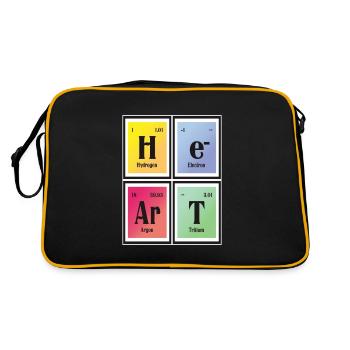 Heart | Periodic Table of Elements - Retro Bag - black/gold - Back