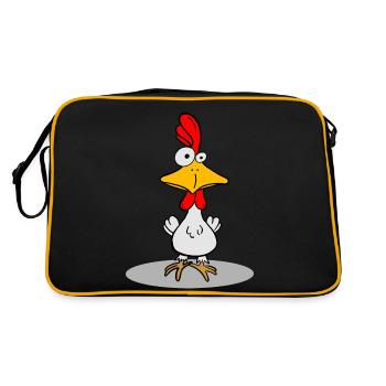 poulet fou - Sac Retro - noir/or - Dos