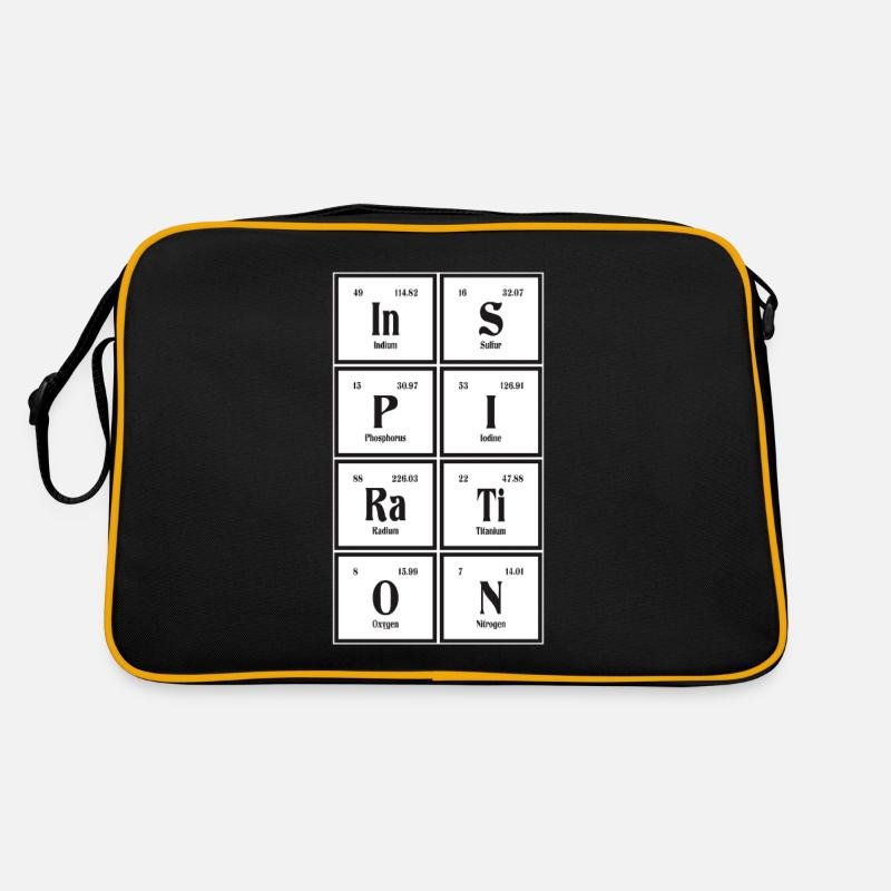 Inspiration | Periodensystem der Elemente - Retro Tasche - Schwarz/Gold