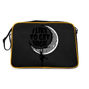 like to get high - Retro Bag - black/gold - Back