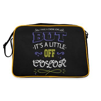 sayings birthday present idea hacker fans happy - Retro Tasche - Schwarz/Gold - Hinten