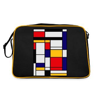 Abstract Painting - Retro Bag - black/gold - Back