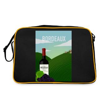 Bordeaux, France - Retro Bag - black/gold - Back