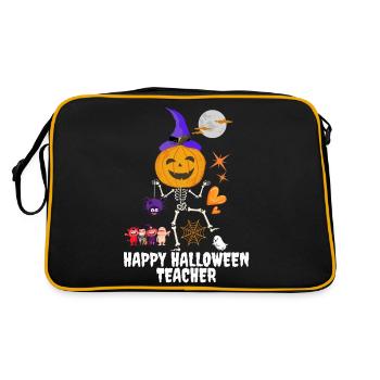 happy hallowwen teacher _ halloween professeur - Sac Retro - noir/or - Dos