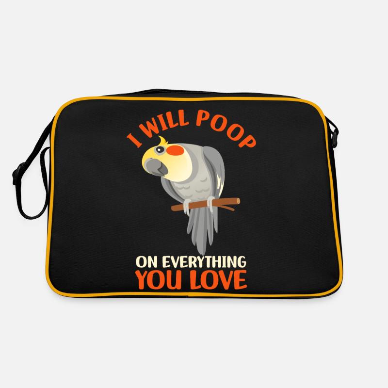 Nymphensittich Haustier Vögel | Vogel Geschenkidee Retro Tasche