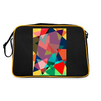 Peinture abstraite. Peinture abstraite - Sac Retro - noir/or - Dos