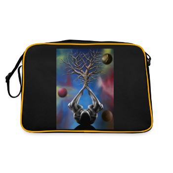 Peinture surréaliste. Peinture surréaliste - Sac Retro - noir/or - Dos