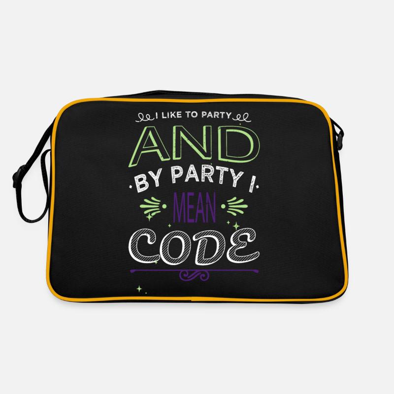 programming computer scientist happy Retro Tasche