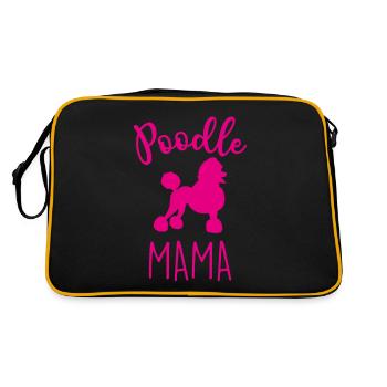 POODLE MAMA - Retro Bag - black/gold - Back