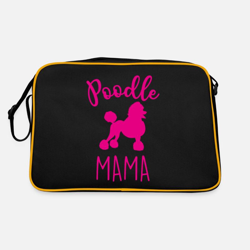 PUDEL MAMA - Retro Tasche - Schwarz/Gold