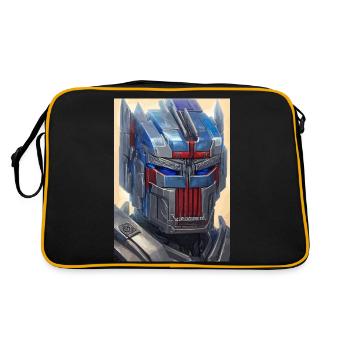 Robot, android, cyborg, science fiction - Retro Bag - black/gold - Back