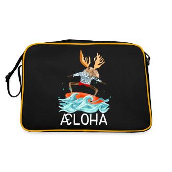 Æloha. L’orignal sur la vague parfaite - Sac Retro - noir/or - Dos