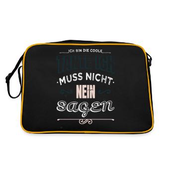 familienname asatru cooler spruch geek coolste - Retro Tasche - Schwarz/Gold - Hinten
