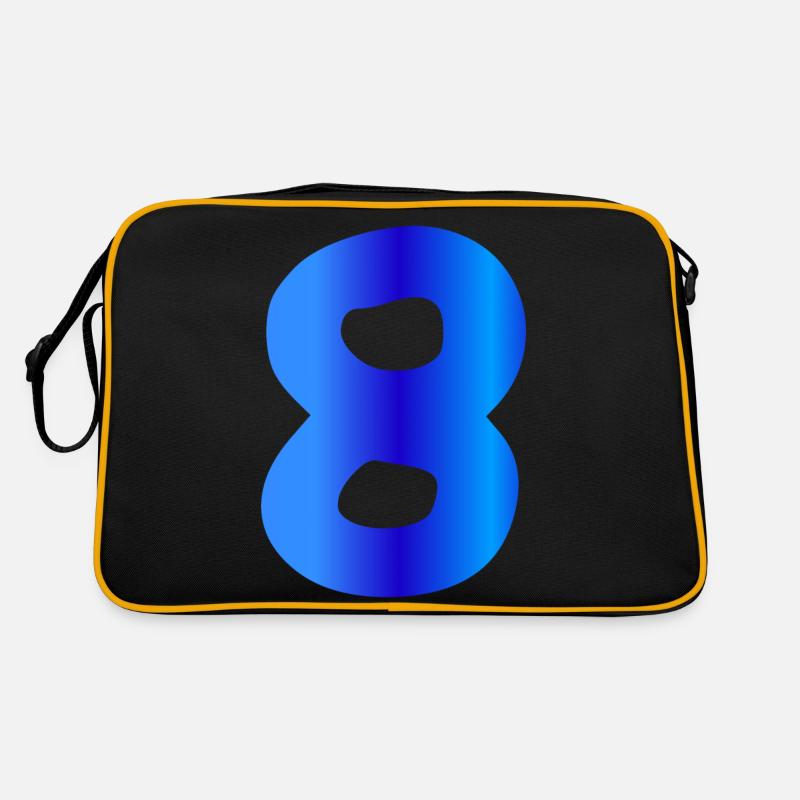 8 ans anniversaire bleu Sac Retro