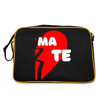 Same Mate - Retro Tasche - Schwarz/Gold - Hinten