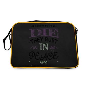 artificial funny sayings sayings engineering - Retro Tasche - Schwarz/Gold - Hinten