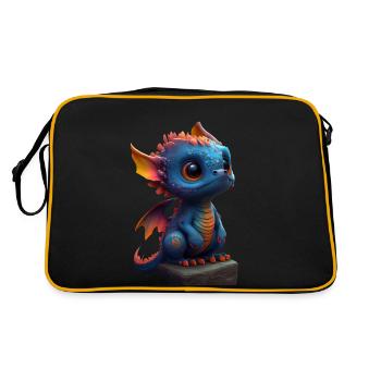 Petit dragon mignon 4 - Sac Retro - noir/or - Dos