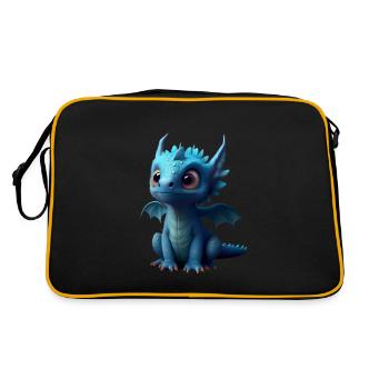 Petit dragon mignon 6 - Sac Retro - noir/or - Dos