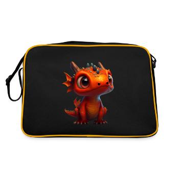 Petit dragon mignon 9 - Sac Retro - noir/or - Dos