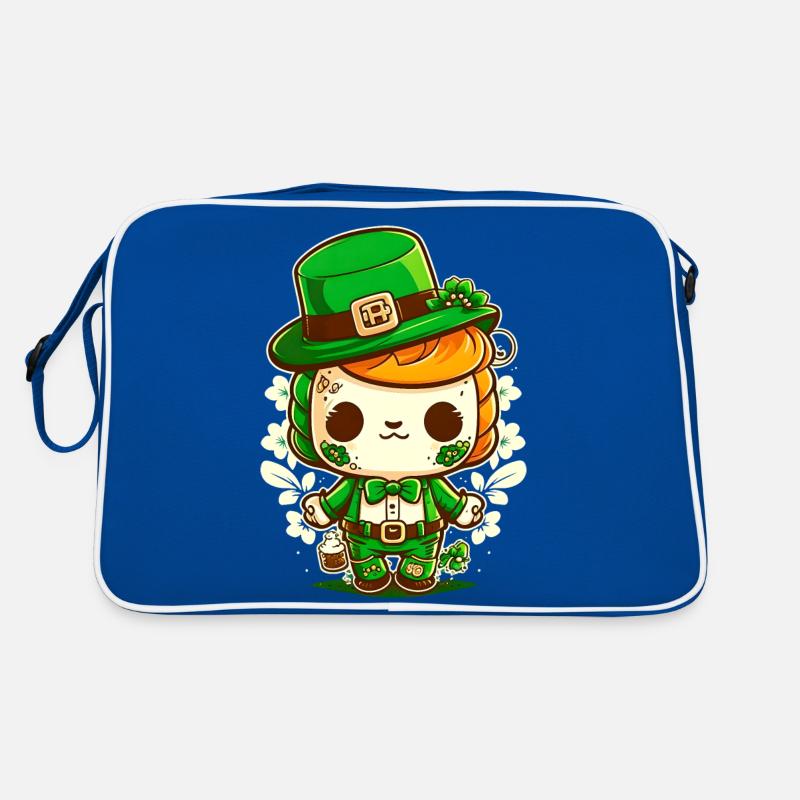 Kawaii Sugar Skull Leprechaun St Patricks Day Retro Bag