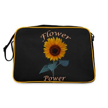 Flower Power - Retro Bag - black/gold - Back