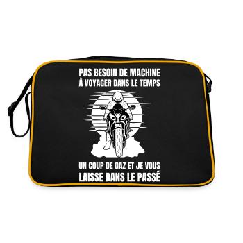 pas besoin de machine à remonter le temps - Sac Retro - noir/or - Dos