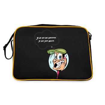 Je ne suis pas sarcastique - Sac Retro - noir/or - Dos