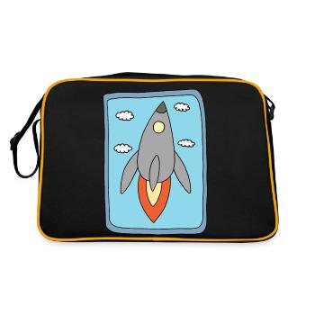 Rocket Design - Retro Bag - black/gold - Back