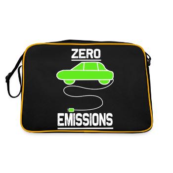zero emissions - Retro Tasche - Schwarz/Gold - Hinten