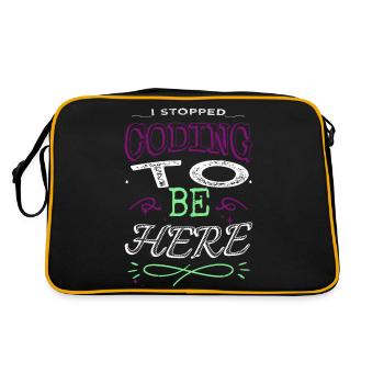 birthday present present idea computers father - Retro Bag - black/gold - Back