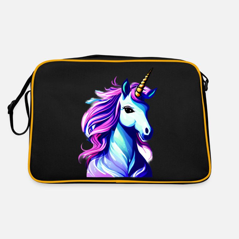 Einhorn Fabeltier Mädchen Einhörner Unicorn Retro Tasche