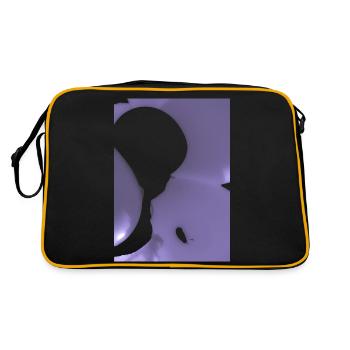 Une silhouette magique sur fond sombre violet - Sac Retro - noir/or - Dos