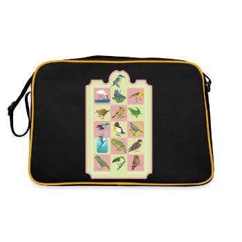 NZ BIRDS - Retro Bag - black/gold - Back