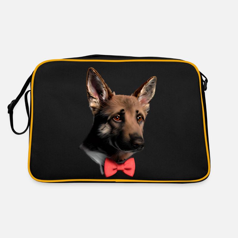 Hundehalter Deutscher Schäferhund Anzug Hundewelpe Retro Tasche