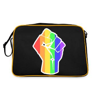 PRIDE POWER LGBTQ+ - Retro Bag - black/gold - Back