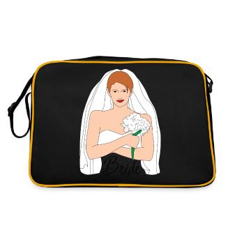 bride brown - Retro Bag - black/gold - Back