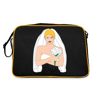 mariée blonde 1 - Sac Retro - noir/or - Dos