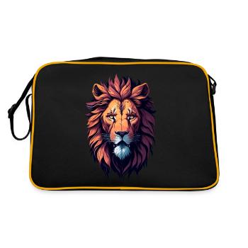 Illustration du lion - Sac Retro - noir/or - Dos