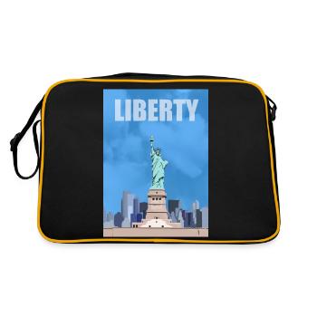 statue de la liberté - Sac Retro - noir/or - Dos