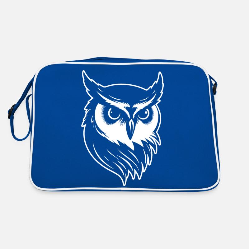 Eule Eulen Vogel Vögel Retro Tasche