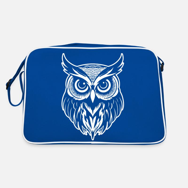 Eule Eulen Vogel Vögel Retro Tasche