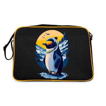 Pingouin mignon - Sac Retro - noir/or - Dos