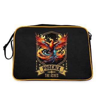 Phoenix Phoenix Fire Flames Mythologie des oiseaux - Sac Retro - noir/or - Dos