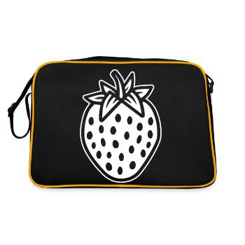 Strawberry Fruit Fruit - Retro Bag - black/gold - Back