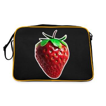 Pretty Red Strawberry - Retro Bag - black/gold - Back